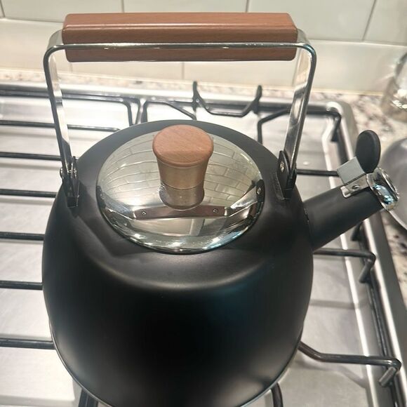 Well Equipped Kitchen Black Matte Stainless Steel Tea Kettle - Picture 2 of 5